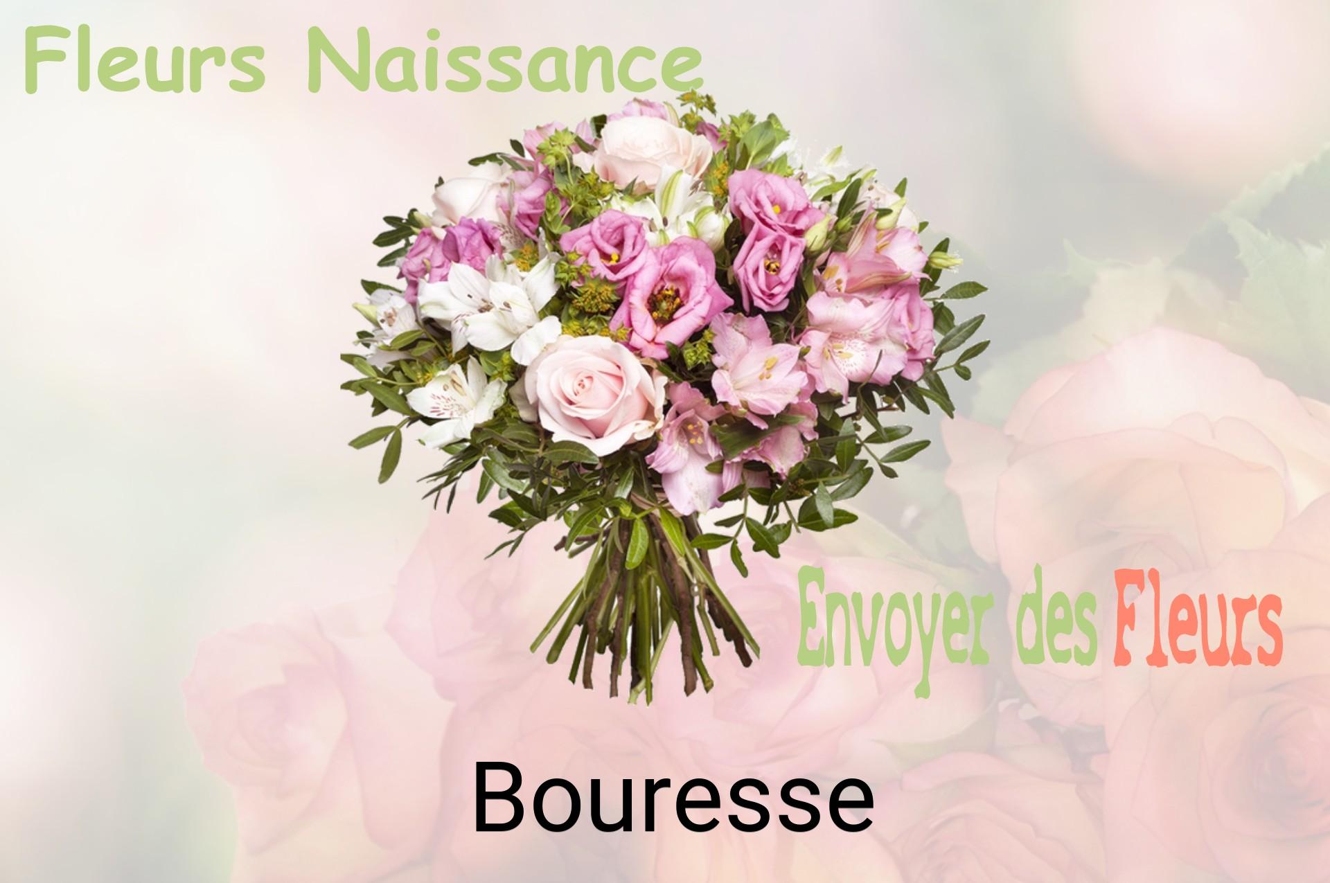 Bouquet de fleurs de naissance livré à Bouresse